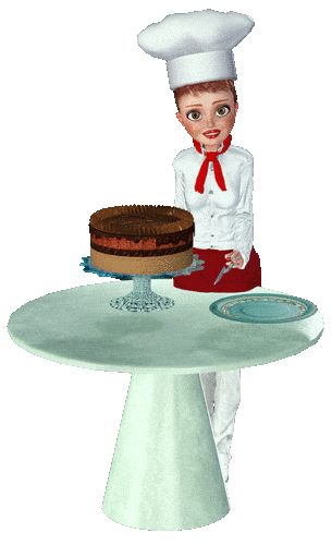 Chef Tammy Slicing Cake